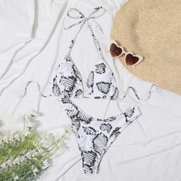 Women's Swimwear 2 Pce/Set Women Bikini Set Backless Quick Dry Bathing Three-point Summer Suit Lady Garment