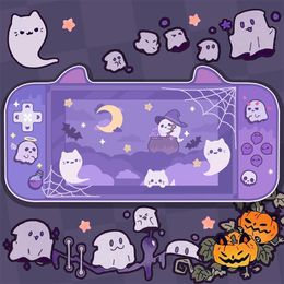 Other Office School Supplies Large Ghost Purple Gaming Mouse Pad XXL Desk Mat Water Proof Nonslip PC Gamer Computer Keyboard Laptop Accessorie 230804