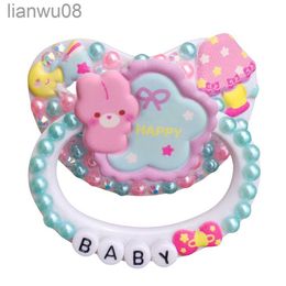 Pacifiers# Free Shipping Adult Pacifier Handmade Pacifier Personalized Chupeta Star Sticker Chupetero Personalizado DDLG Daddy Adult Baby x0804