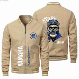 Men's Jackets 2023 Autumn New Yamaha Motorcycle Jacket Hip-hop Harajuku Bomber Jacket Motocross Sports Biker Jacket Yamaha Racing Team Jacket T230804