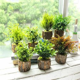 Decorative Flowers Artificial Plants Style With Tub Potted Creative Home Interior Bedroom Office El Party Holiday Decorations