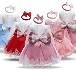 Girl's Dresses Winter Floral Baby Girls Dress Wedding Party Ceremony Ball Gown Infant Formal Clothing Baptism Costume For Toddler Christening 230803