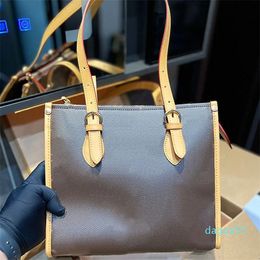 Colorful Leather Bag Women Tote Bags Shoulder Handbag Leather Classic Full Letter Print Gold Hardware Zipper Shopping Purse