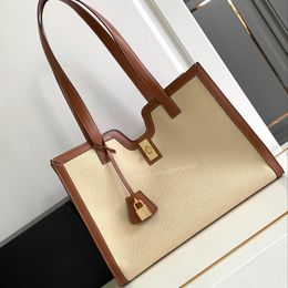 10A Top-level Replication Designer tote Bag 37cm Fabric and cowhide leather handbags Luxury shoulder bag shopping bag with dust bag Free Shipping