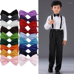 Hair Accessories Lot Children Girls Boys Toddlers Bowtie Pre Tied Wedding Bow Tie Plain Necktie