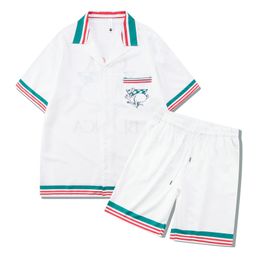 Casablanc Shirt Summer Man Designer Tracksuits Colour Stripe Casablancas Shirt Tennis Club Men Women Fashion Trends Casas Pants Short Haw 5892