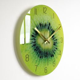 Decorative Objects Figurines Bedroom Glass Wall Clock Nordic Large Modern Kitchen Wall Clocks Thick Watches Novelty Living Room Watch Home Decor 230804