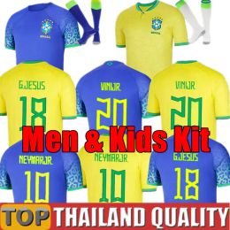 22 23 Brazil Mens Soccer Jersey L. PAQUETA NERES P. COUTINHO FIRMINO G. JESUS MARCELO PELE Home Away Training Wear Dark Bright Edition