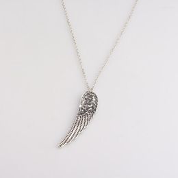 Pendant Necklaces Classic Vintage Metal Feather Necklace Party Holiday Gift Props Men Women Jewellery Accessories