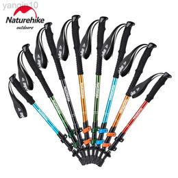 Trekking Poles Naturehike Trekking Poles 1pcs Adult Child Collapsible Telescopic Walking Sticks Family Alpenstocks Ultralight Hiking Stick HKD230804