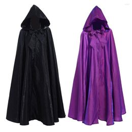 Men's Trench Coats Halloween Cape With Hat Super Soft Cosplay Fine Texture Hooded Cloak Witch Outfit Pography Prop