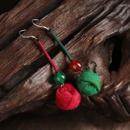 Dangle Earrings 1 Pair Chinese Style Retro Handmade Hanfu Ear Hook Daily Outdoor Cosplay Prop Decor Jewelry Women Girl Jewellery Gift