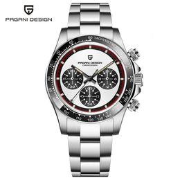 Other Watches 2023 PAGANI Design 40mm Men s Sports Quartz Sapphire Stainless Steel 100M Waterproof Luxury Chronograph Reloj Hombre 230804