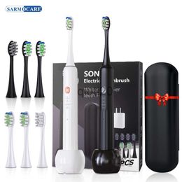 smart electric toothbrush Sonic Electric Toothbrush 6 Brush Heads Ultrasonic Dental Teeth Whitening usb Rechargeable Adult Tooth Brush Sarmocare M310 x0804