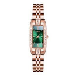 Womens Limited Edition luxury watches high quality designer Quartz-Battery Rectangle 18mm Stainless Steel watch