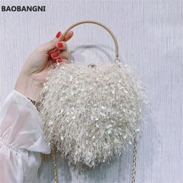 Evening Bags Lovely heart shaped evening clutch bags tassel wedding banquet purse for ladies party dinner wallets 230803