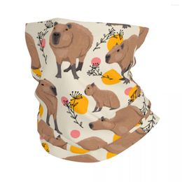 Scarves Capybara Bandana Neck Cover Printed Wild Animals Of South America Wrap Scarf Warm Headband Hiking For Men Women Adult Washable