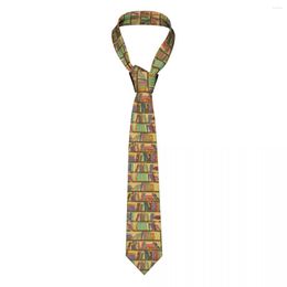 Papillini d'arco vintage di libreria in biblioteca con libri cravatta da donna donna poliestere di seta da 8 cm accessori per camicia da camicia da cravatta cravat