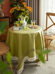 Table Cloth Waterproof Oil-resistant And Washable Cotton Linen Small Round Tea Square Tablecloth