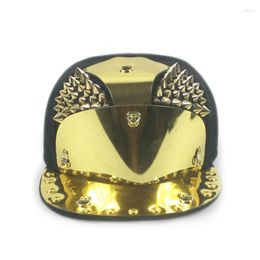 Ball Caps Snapback Cap Flat Brim Baseball High Quality Warrior Hat Fashion Rivets Hip Hop Visor Hipster Street Cool Hats