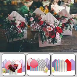 Gift Wrap 1Pc Mini Envelope Type Box Creative Korean Flower Bouquet Floral Hand-folded Desktop Decoration Romantic