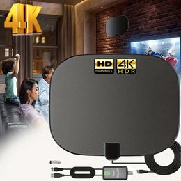 Amplified HD Indoor Digital HDTV Antenna - 250+ Mile Long Range, 4K 1080p Support, All HD Local Channels