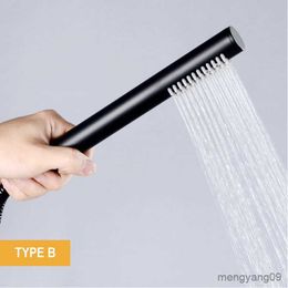 Bathroom s Solid Bath Hand Shower Matte Black Hand Held Rain Spray Shower Water Saving Handheld Sprayer R230804