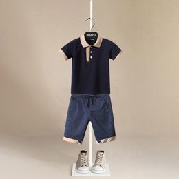 Clothing Sets Summer 2 Piece Outfit Baby Boy Set Clothes Casual Fashion Striped Cute Cotton TshirtShorts Boutique Kids Clothing 230803