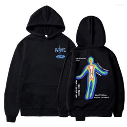 Men's Hoodies Skeleton Thermal Imaging Graphic Print Hoodie Hip Hop Streetwear Men Women Unisex Fashion Sweatshirt