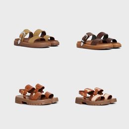 TIPPIS in Calfskin Plant Tanned Dark Brown Sandals Women's Luxury Brand Sandals Slippers Summer Beach sandals cofskin leather sandals
