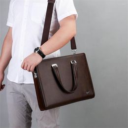 Briefcases Kangaroo Travel And Office Work Briefcase Handbag Men's Laptop Bag High-End Business Shoulder