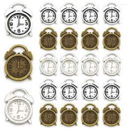 Charms 20PCS Alarm Clock Metal Alloy Charm Pendants For Jewelry Making Handmade Diy Craft Bracelet Necklace Supplies 13mm 17mm