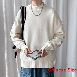 Men's Sweaters Solid Sweater Everything Male Clothes Sale In Knitwears Long Sleeve Top O-neck Pullovers 2023 Autumn