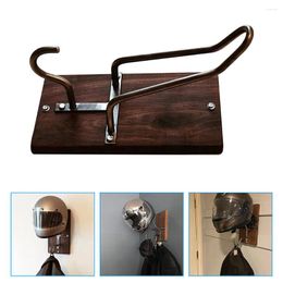 Motorcycle Helmets Wall Hook Storage Stand Wall-Mounted Hanger Stands Clothes Wood Rack Display