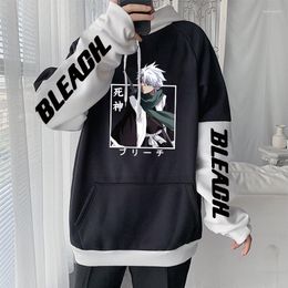 Men's Hoodies Hitsugaya Toushirou Bleach Anime Harajuku Cool Cartoon Men Hip Hop Long Sleeve Streetwear Oversized Women Sweatshirts