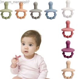 Pacifier Holders Clips# Baby silicone pacifier soft tooth toy used for newborn chewing products soft cushion dummies food grade silicone care accessories Z230804