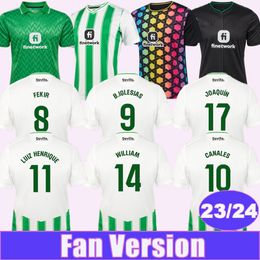 23 24 JOAQUIN Mens Soccer Jerseys FEKIR A. GUARDADO CANALES B. IGLESIAS PEZZELLA Home Away 3rd Goalkeeper Football Shirts Uniforms