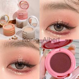 Eye Shadow 4 In 1 Peach Blush Contour Shadow Palette Matte Glitter Pigment Highlight Makeup Palette Eyebrow Nose Shadow Powder Cosmetics x0804