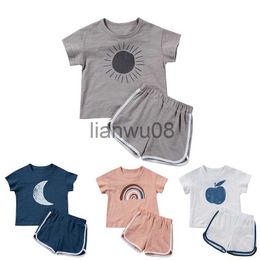 Clothing Sets 2023 Summer Newborn Kids Baby Girl Clothes 2PCS Short Sets Cotton Baby Boy Clothing Set Short Sleeve Shorts Groups Bebes x0803