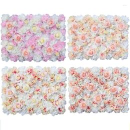 Decorative Flowers Wedding Flower Wall Background Home Decoration Fake Stage Road Guide Layout Rose Silk Props Decora