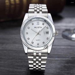 Wristwatches Round Dial Analogue Exquisite Luminous Unisex Quartz Wrist Watch Couple Couples Gift Clock Relogio Mas-culino Reloj Hombre M