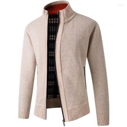 Men's Sweaters Good Quality Male Winter Slim Fit Thicker Men Cardigan Jackets Fleece Warm Sweatercoats Size4XL