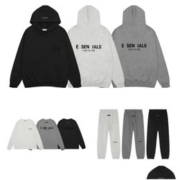 Erkek Hoodies Sweatshirts Ess Tasarımcı Erkekler Hoody Plover Gevşek Uzun Kollu Kapşonlu Jumper Erkek Yüksek Kişilik Kadınlar Üstler Giyim Yedi C Dhvzj