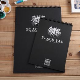Notepads A4A5 Black Carbon Sketchbook Handdrawn Painting Book Drawing Paper Crayon Supplies 230803