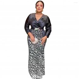 Ethnic Clothing African Maxi Dresses For Women Sequin Plus Size Evening Party Long Dress Africa Elegant Kaftan Muslim Christmas