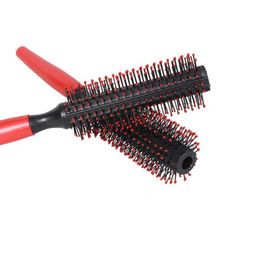 Hair Brushes Professional Plastic Round Brush Quiff Roller Curly Hair Comb Hairstyle Massager Hairbrush Dressing Salon Barber Comb New Spiral x0804