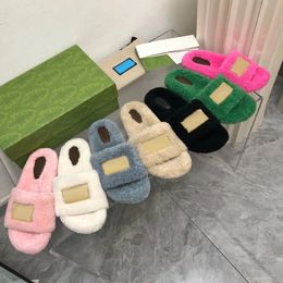 ladies Slide teddy bear sandals the north Slippers fuzzy fashion womens wool Shoes popular sandal house Slipper top quality Luxurys Designers fluffy slides man shoe