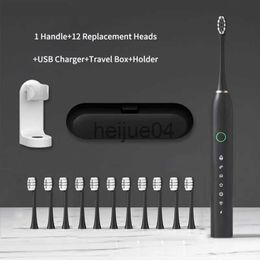 Hair Brushes Electric Toothbrush Rechargeable for Adult Child Ultrasonic Sonic Tooth Brush 6Speed Electronic Teeth Whitening Soft Brush Head x0804