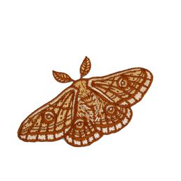 Brown Moth Embroidered Patches Iron on Applique Embroidery Patches for Clothes Garments Jackets Free Shipping