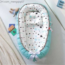 Bassinets Cradles Portable Baby Sleep Nest Playpen Bed Cradle Newborn Baby Mattress Bass Trolley Fence with Travel Bag Z230804